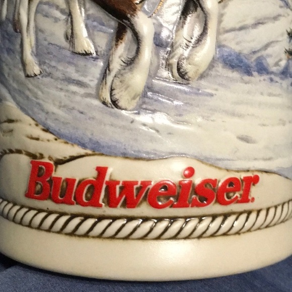 Vintage 1996 Anheuser Busch Budweiser Holiday Beer Stein Mug American Ho… - Picture 9 of 10
